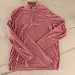 Johnnie O Sweater Mens XL Quarter 1/4 Zip Pullover Red